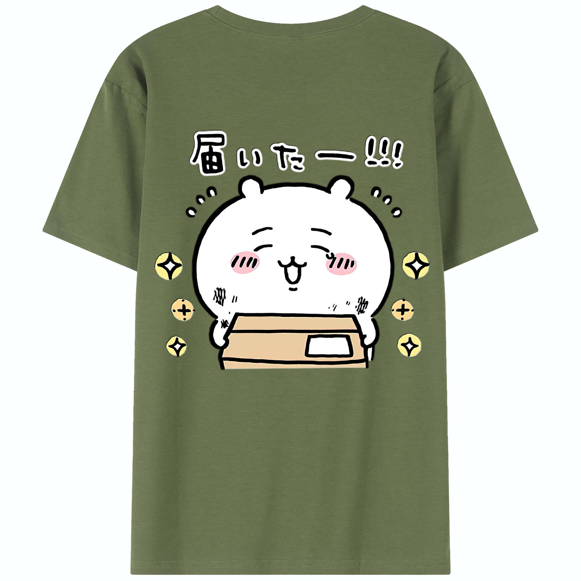 （画像用） ちいかわ ちいかわ Chii-kawa chiikawa 綿100％半袖Tシャツ（背面プリント）
